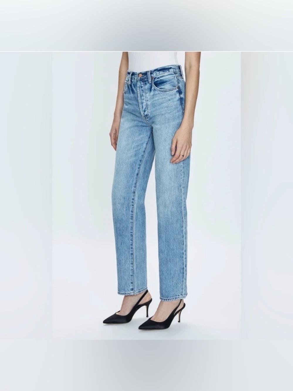 pistola Light Blue Straight Leg Jeans